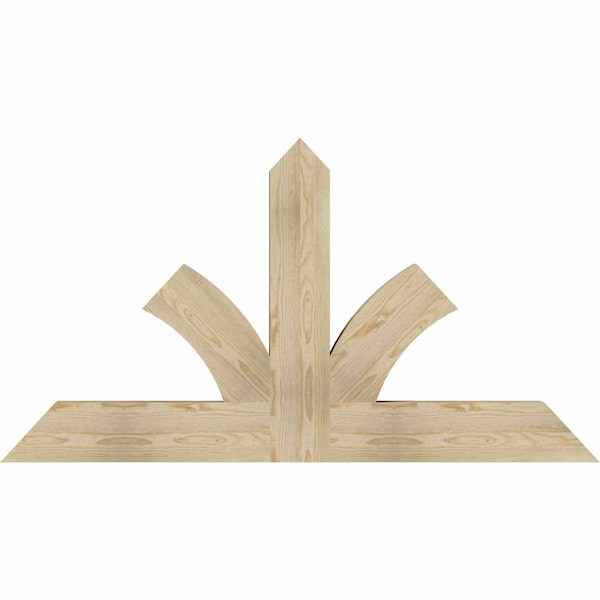 Ekena Millwork Richland Rough Sawn Timber Gable Bracket, Douglas Fir, 60"W x 32"H x 4"D x 6"F, 13/12 Pitch GBW060X32X0406RIC00RDF - main